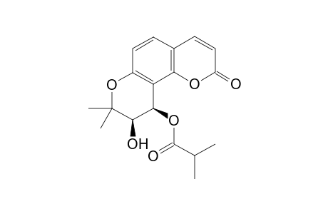 Isobutyric acid (9R,10R)-9-hydroxy-8,8-dimethyl-9,10-dihydro-2H,8H-benzo[1,2-b:3,4-b']dipyran-2-one-10-yl ester