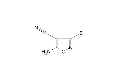 5-amine-3-(methylthio)-4-isoxazolecarbonitrile