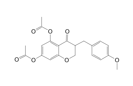 3-(4-Methoxybenzyl)-4-oxochromane-5,7-diyl diacetate