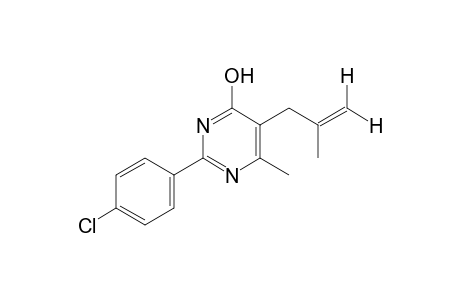 2-(p-chlorophenyl)-6-methyl-5-(2-methylallyl)-4-pyrimidinol