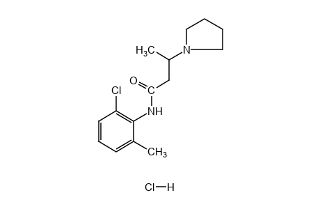 6'-chloro-3-(1-pyrrolidinyl)-o-butyrotuidide, monohydrochloride