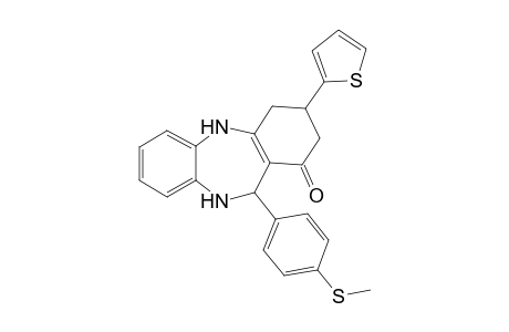 1H-dibenzo[b,e][1,4]diazepin-1-one, 2,3,4,5,10,11-hexahydro-11-[4-(methylthio)phenyl]-3-(2-thienyl)-