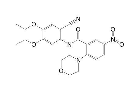 N-(2-cyano-4,5-diethoxy-phenyl)-2-morpholin-4-yl-5-nitro-benzamide