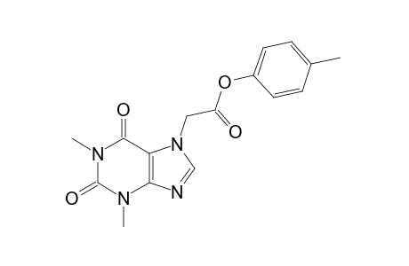 1,3-dimethyl-2,6-dioxo-1,2,3,6-tetrahyropurine-7-acetic acid, p-tolyl ester