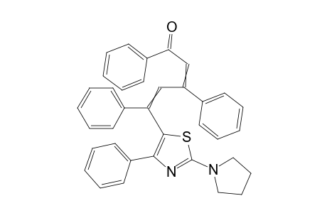 1,3,5-triphenyl-5-(4-phenyl-2-pyrrolidino-thiazol-5-yl)-penta-2,4-diene-1-one
