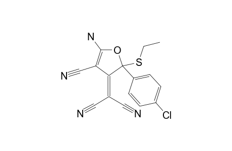 2-[5-Amino-2-(4-chlorophenyl)-4-cyano-2-(ethylsulfanyl)-2,3-dihydrofuran-3-ylidene]propanedinitrile