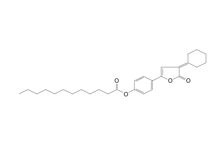 2(3H)-Furanone, 3-cyclohexylidene-5-(4-dodecanoyloxyphenyl)-