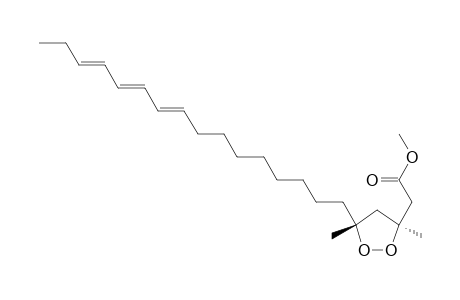 EPIPLAKINIC_ACID_F_METHYLESTER;METHYL-(3-S,5-R,14-E,18-E)-3,5-DIMETHYL-3,5-PEROXYENEICOSA-14,16,18-TRIENOATE