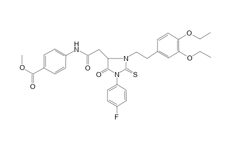 benzoic acid, 4-[[[3-[2-(3,4-diethoxyphenyl)ethyl]-1-(4-fluorophenyl)-5-oxo-2-thioxo-4-imidazolidinyl]acetyl]amino]-, methyl ester