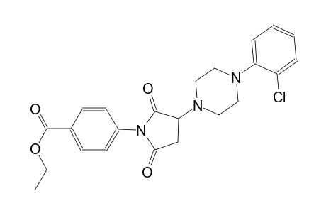 ethyl 4-{3-[4-(2-chlorophenyl)-1-piperazinyl]-2,5-dioxo-1-pyrrolidinyl}benzoate