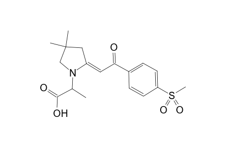 2-[4',4'-Dimethyl-2'-[2''-oxo-2''-(4"'-<methanosulfonyl>phenyl)ethylidene]-pyrrolidin-1'-yl}propionic acid