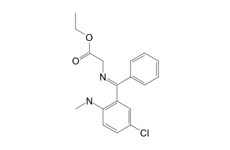 syn-N-[5-chloro-2-(methylamino)-alpha-phenylbenzylidene]glycine, ethyl ester