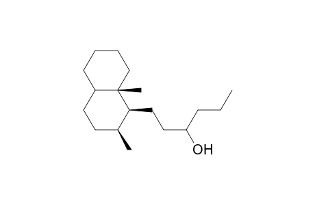 (+-)-1-(1,2,3,4,4a.alpha.,5,6,7,8,8a-decahydro-2.beta.,8a.beta.-dimethyl-1.beta.-naphthyl)-3-hexanol