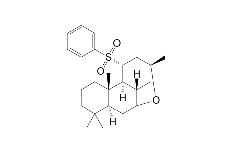 rac-(13R)-11.alpha.-benzenesulfonyl-8,13-epoxy-13,14-seco-16,17-dinor-pimarane