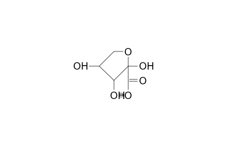 .alpha.-D-threo-2-Pentulosonate anion