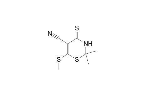 2,3-dihydro-2,2-dimethyl-6-(methylthio)-4-thioxo-4H-1,3-thiazine-5-carbonitrile