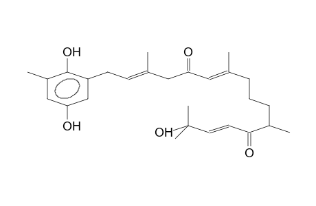 2,6,13-HEXADECATRIENE-5,12-DIONE, 1-(2,5-DIHYDROXY-3-METHYLPHENYL)-15-HYDROXY-3,7,11,15-TETRAMETHYL-