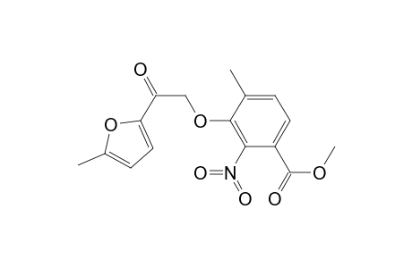 Benzoic acid, 4-methyl-3-[2-(5-methyl-2-furanyl)-2-oxoethoxy]-2-nitro-, methyl ester