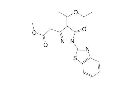 4H-Pyrazole-3-acetic acid, 1-(1,3-benzothiazol-2-yl)-4-[1-ethoxyethylidene]-1,5-dihydro-5-oxo-, methyl ester, (4S)-