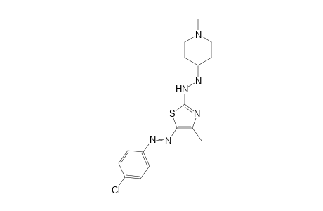 5-((4-Chlorophenyl)diazenyl)-4-methyl-2-(2-(1-methylpiperidin-4-ylidene)hydrazinyl)thiazole