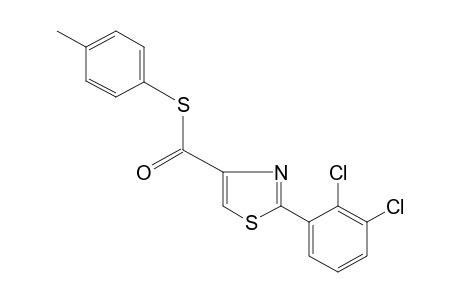 2-(2,3-dichlorophenyl)-4-thiazolecarbothioic acid, 3-p-tolyl ester