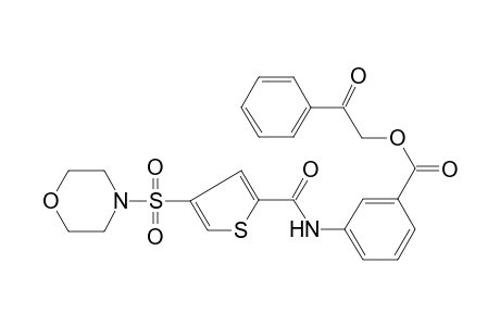 2-Oxo-2-phenylethyl 3-({[4-(4-morpholinylsulfonyl)-2-thienyl]carbonyl}amino)benzoate