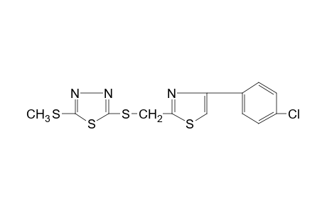 2-{{[4-(p-chlorophenyl)-2-thiazolyl]methyl}thio}-5-(methylthio)-1,3,4-thiazole