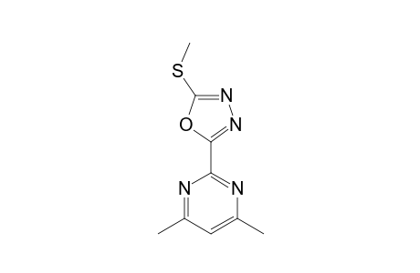 5-(4,6-DIMETHYL-2-PYRIMIDINYL)-2-METHYLTHIO-1,3,4-OXADIAZOLE