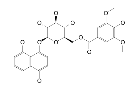 1,4,8-TRIHYDROXYNAPHTHALENYL-1-O-BETA-D-[6'-0-[3'',5''-DIMETHOXY-4''-HYDROXYBENZOYL)]-GLUCOPYRANOSIDE