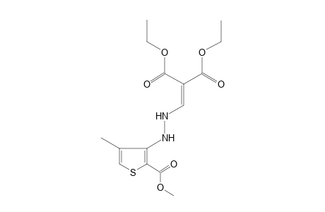 {[2-(2-carboxy-4-methyl-3-thienyl)hydrazino]methylene}malonic acid, 1,3-diethyl 2-methyl ester