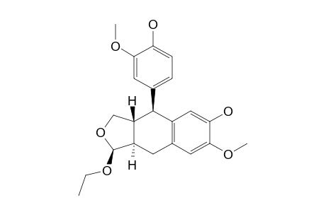 Naphtho[2,3-c]furan-6-ol, 1-ethoxy-1,3,3a,4,9,9a-hexahydro-4-(4-hydroxy-3-methoxyphenyl)-7-methoxy-, [1S-(1.alpha.,3a.alpha.,4.alpha.,9a.beta.)]-