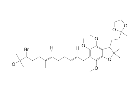 (E,E)-6-(10-bromo-11-hydroxy-3,7,11-trimethyldodeca-2,6-dienyl)-3-(3,3-ethylenedioxybutyl)-4,5,7-trimethoxy-2,2-dimethyl-2,3-dihydrobenzofuran