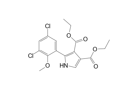 1H-Pyrrole-3,4-dicarboxylic acid, 2-(3,5-dichloro-2-methoxyphenyl)-, diethyl ester