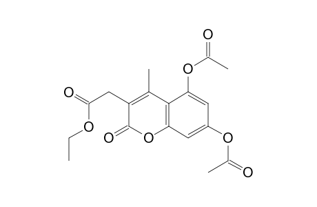 5,7-Diacetoxy-3-ethoxycarbonylmethyl-4-methyl-coumarin