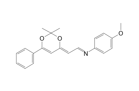 1,3-Dioxine, 2,4-dihydro-4-[2-(4-methoxyphenylimino)ethylideno]-2,2-dimethyl-6-phenyl-