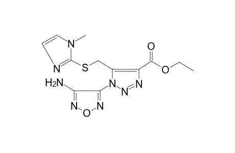 1H-1,2,3-triazole-4-carboxylic acid, 1-(4-amino-1,2,5-oxadiazol-3-yl)-5-[[(1-methyl-1H-imidazol-2-yl)thio]methyl]-, ethyl ester