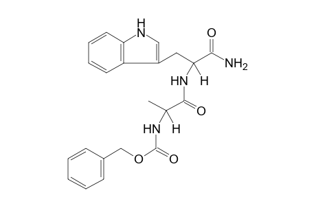 benzyl (1S)-2-{[(1S)-2-amino-1-(1H-indol-3-ylmethyl)-2-oxoethyl]amino}-1-methyl-2-oxoethylcarbamate