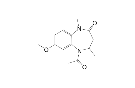 5-Acetyl-7-methoxy-1,4-dimethyl-1,3,4,5-tetrahydro-2H-1,5-benzodiazepin-2-one