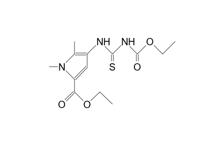 4-(3-carboxy-2-thioureido)-1,5-dimethylpyrrole-2-carboxylic acid, diethyl ester