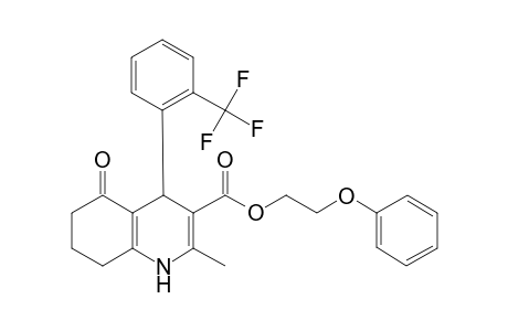 2-Methyl-5-oxo-4-[2-(trifluoromethyl)phenyl]-4,6,7,8-tetrahydro-1H-quinoline-3-carboxylic acid 2-phenoxyethyl ester