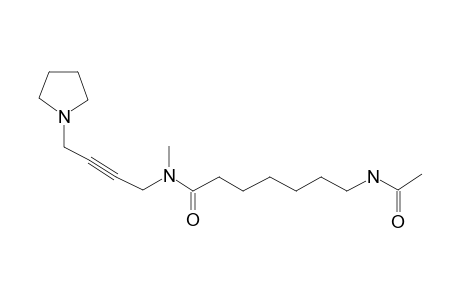 7-(Acetamido)heptamide, N-methyl-N-[4-(1-pyrrolidinyl)-2-butynyl]-