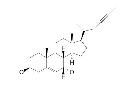 GELLIUSTEROL-A;26,27-BISNORCHOLEST-5-EN-23-YN-3-BETA,7-ALPHA-DIOL