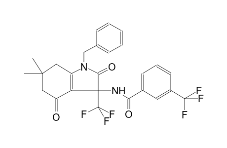 N-[1-benzyl-6,6-dimethyl-2,4-dioxo-3-(trifluoromethyl)-2,3,4,5,6,7-hexahydro-1H-indol-3-yl]-3-(trifluoromethyl)benzamide