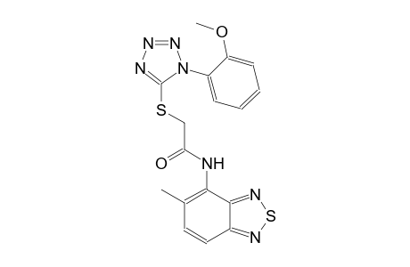 2-{[1-(2-methoxyphenyl)-1H-tetraazol-5-yl]sulfanyl}-N-(5-methyl-2,1,3-benzothiadiazol-4-yl)acetamide