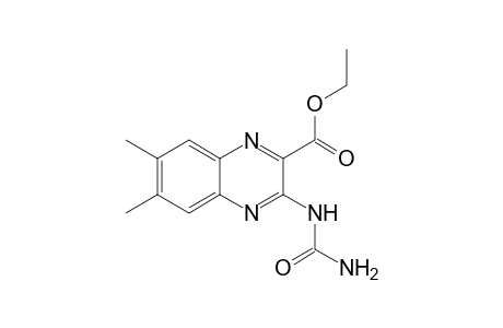 2-Quinoxalinecarboxylic acid, 3-[(aminocarbonyl)amino]-6,7-dimethyl-, ethyl ester