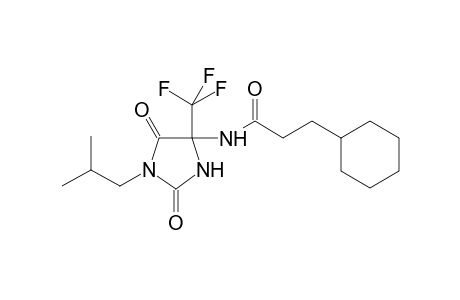 3-cyclohexyl-N-[1-(2-methylpropyl)-2,5-dioxo-4-(trifluoromethyl)imidazolidin-4-yl]propanamide