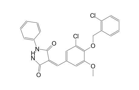 (4Z)-4-{3-chloro-4-[(2-chlorobenzyl)oxy]-5-methoxybenzylidene}-1-phenyl-3,5-pyrazolidinedione