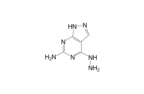 1H-Pyrazolo[3,4-d]pyrimidine, 6-amino-4-hydrazino-