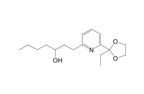 1-[6-(2-ethyl-1,3-dioxolan-2-yl)-2-pyridinyl]-3-heptanol