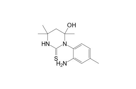 1-(2-amino-4-methyl-phenyl)-6-hydroxy-4,4,6-trimethyl-hexahydropyrimidine-2-thione